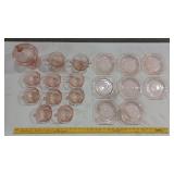 19pc HOCKING MAYFAIR pink depression glass