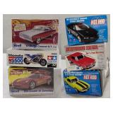 6pc model cars motorcycle Camaro Mustang Honda +