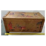 1950s HAZEL NOVELTY CO wooden pirate toy chest