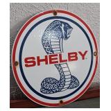 SHELBY Ford Cobra snake porcelain sign