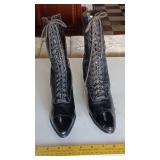 SMITH antique leather Victorian ladies boots shoes