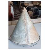 Antique cone industrial railroad fire bucket