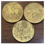 SIX OUNCES sterling silver Franklin Mint 3 coins