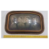 Antique buble glass 20" frame ww1 era brothers?