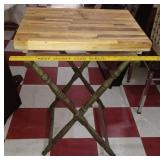 BUTCHER BLOCK & wooden folding stand