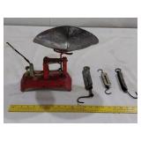 FOUR antique country store / farmhouse scales