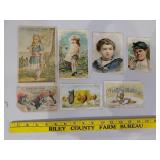 7 antique victorian trade cards c1890 cure remedy