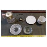 6pc vintage coffee carafe Bavaria mug ash trays