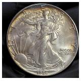 1986 1 ounce PURE SILVER Walking Liberty Dollar