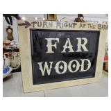 Old homemade roadside firewood sign
