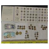 80+ Coins tokens currency collection USA & foreign