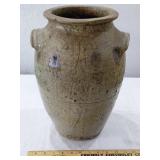 c1850-70 SALT GLAZE pottery crock churn RUSK TX ?