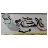 Dated 1892 Putnam Lightning fruit jar & jewelry