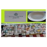 90pc INK BLOTTERS + GRINDLEY ronstone platter