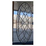 Large oval leaded glass window wall hanging