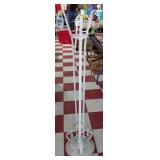 Antique wrought iron plant stand w acanthus leaves