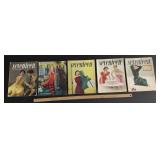 5 old SEVENTEEN magazines 1949 1950 Coca Cola +