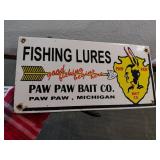 PAW PAW Bait Company fishing lures sign