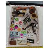 STERLING, razor, Black Flag, pinbacks, Cowboys ++