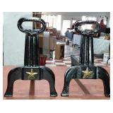 Texas Confederate foundry G.A. Kelly andirons