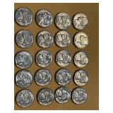 20 UNCIRCULATED 1956 - D Denver Jefferson nickels