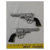 TWO old Hubley Coyote cap pistols guns both WORK