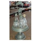 Antique victorian castor set w 5 bottles