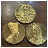 6 OUNCES sterling silver 3x2oz coins Franklin Mint