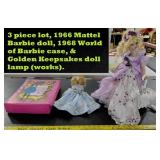 1960s Barbie doll & vinyl case + ltd edition lamp