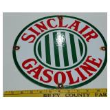SINCLAIR porcelain gas station pump sign