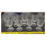 c1940s CAMBRIDGE CAPRIS 8 large water goblets