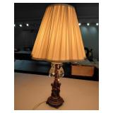 Cherub lamp w cut crystals antique vintage works
