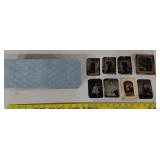 8 TINTYPE photographs 1 w case Civil War 1860s 70s