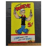 Dated 1929 Tin sign advertising Popeye Soda