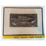 Vintage TOM TRU art pottery fish 3d wall hanging