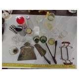 22pc lot silverplate crumb set kitchen items glass