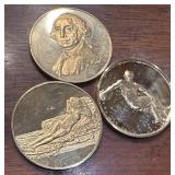 6 OUNCES sterling silver 3x2oz coins Franklin Mint