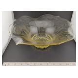 VERY RARE 1937 LANCASTER Sphinx bowl topaz yellow