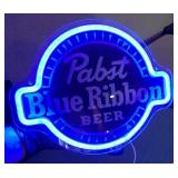 PABST blue ribbon beer neon sign