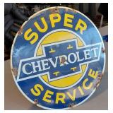 CHEVROLET Super Service porcelain sign