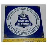 AT&T Bell Telephone porcelain sign