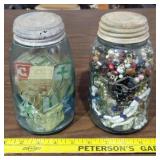BALL & ATLAS antique fruit jars w jewelry & blocks