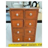 Antique woodeen apothecary 8 drawer cabinet