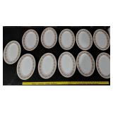 1960s PYREX copper filigree 11 oval plates