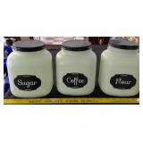 3 vintage cannisters for Sugar Coffee & Flour