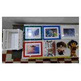 Wooden crate & contents art Monsters Inc Dora more