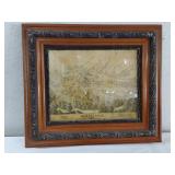 Old Waxahachie Texas map framed ERROR 1876