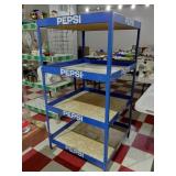 PEPSI COLA 4 tier vintage store steel & wood rack