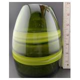 MURANO green art glass SASSO vase L Gaspari