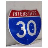 INTERSTATE 30 I-30 roadside shield sign